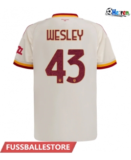Günstige AS Roma Wesley Franca #43 Auswärtstrikot 2026-27 Kurzarm